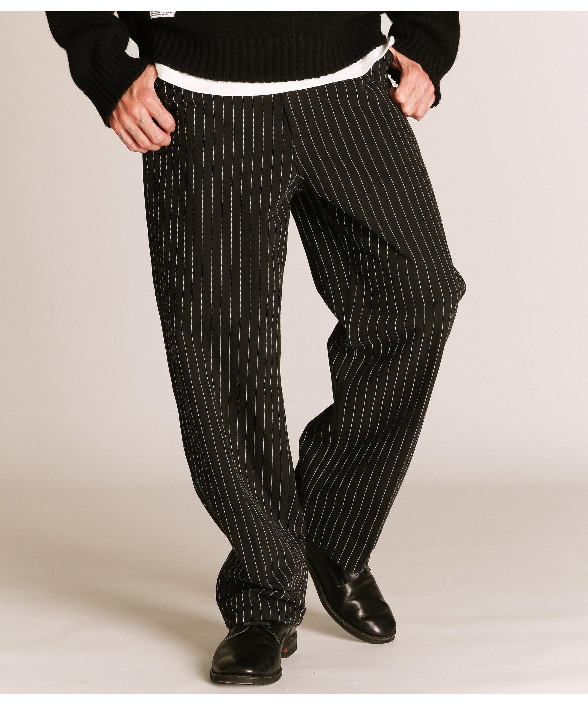 【ショット/Schott / MEN】のSTRIPE FRISCO PANTS/ストライプ フリスコパンツ インテリア・キッズ・メンズ・レディースファッション・服の通販 founy(ファニー) 　ファッション　Fashion　メンズファッション　Fashion for Men　ボトムス　Bottoms　シンプル　Simple, Minimal　ストライプ　Stripe, Striped Pattern　バランス　Balance, Style Balance　ポケット　Pocket, Pocket Detail　ワーク　Workwear, Utility Style　ヴィンテージ　Vintage Style　ブラック|ID: prp329100004640275 ipo3291000000033453116