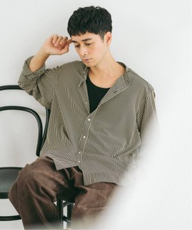 【エディフィス/EDIFICE / MEN】のパターンデシンスタンドカラーシャツ 人気、トレンドファッション・服の通販 founy(ファニー) ファッション Fashion メンズファッション Fashion for Men とろみ Fluid, Flowy Fabric ギャザー Gathered, Ruffled シルク Silk, 100% Silk ドレープ Drape, Draping Fabric パターン Pattern, Design Print フィット Fit, Slim Fit フランス France, French ヨーク Yoke, Yoke Design リラックス Relax, Relaxed Fit ループ Loop, Loop Knit エレガント 上品 Elegant |ID:prp329100004640289
