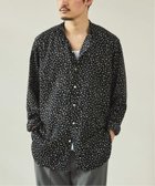 【エディフィス/EDIFICE / MEN】のパターンデシンスタンドカラーシャツ 人気、トレンドファッション・服の通販 founy(ファニー) ファッション Fashion メンズファッション Fashion for Men とろみ Fluid, Flowy Fabric ギャザー Gathered, Ruffled シルク Silk, 100% Silk ドレープ Drape, Draping Fabric パターン Pattern, Design Print フィット Fit, Slim Fit フランス France, French ヨーク Yoke, Yoke Design リラックス Relax, Relaxed Fit ループ Loop, Loop Knit エレガント 上品 Elegant thumbnail ブラック B|ID: prp329100004640289 ipo3291000000033453304
