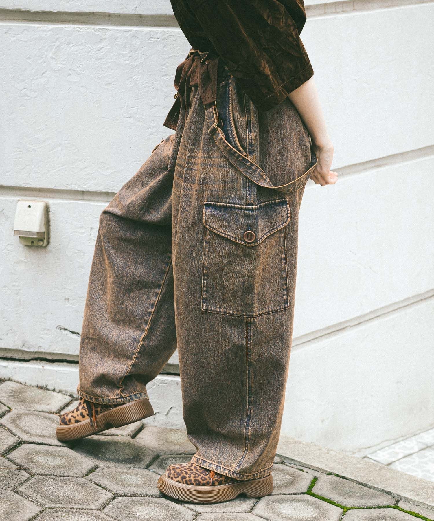 【ニコアンド/niko and】のNKJ 2025AW MONSTER CARGO DENIM インテリア・キッズ・メンズ・レディースファッション・服の通販 founy(ファニー) 　ファッション　Fashion　レディースファッション　Fashion for Women　インディゴ　Indigo Denim　インナー　Innerwear　秋　Autumn　カーゴパンツ　Cargo Pants, Utility Pants　今季　This Season, Current Season　サスペンダー　Suspenders, Braces　チェック　Check, Plaid, Tartan　デニム　Denim, Jeans Material　トレンド　Trend, Trending Now　定番　Standard, Basic Item　ハイネック　High Neck, Mock Neck　ボーダー　Border, Stripe　ミリタリー　Military, Army Style　レース　Lace, Lace Fabric　おすすめ　Recommended / Our Picks　2025年　2025　2025-2026秋冬・A/W　Autumn/Winter 2025–26 AW25–26　ブラウンオーバーダイ|ID: prp329100004640300 ipo3291000000033501626