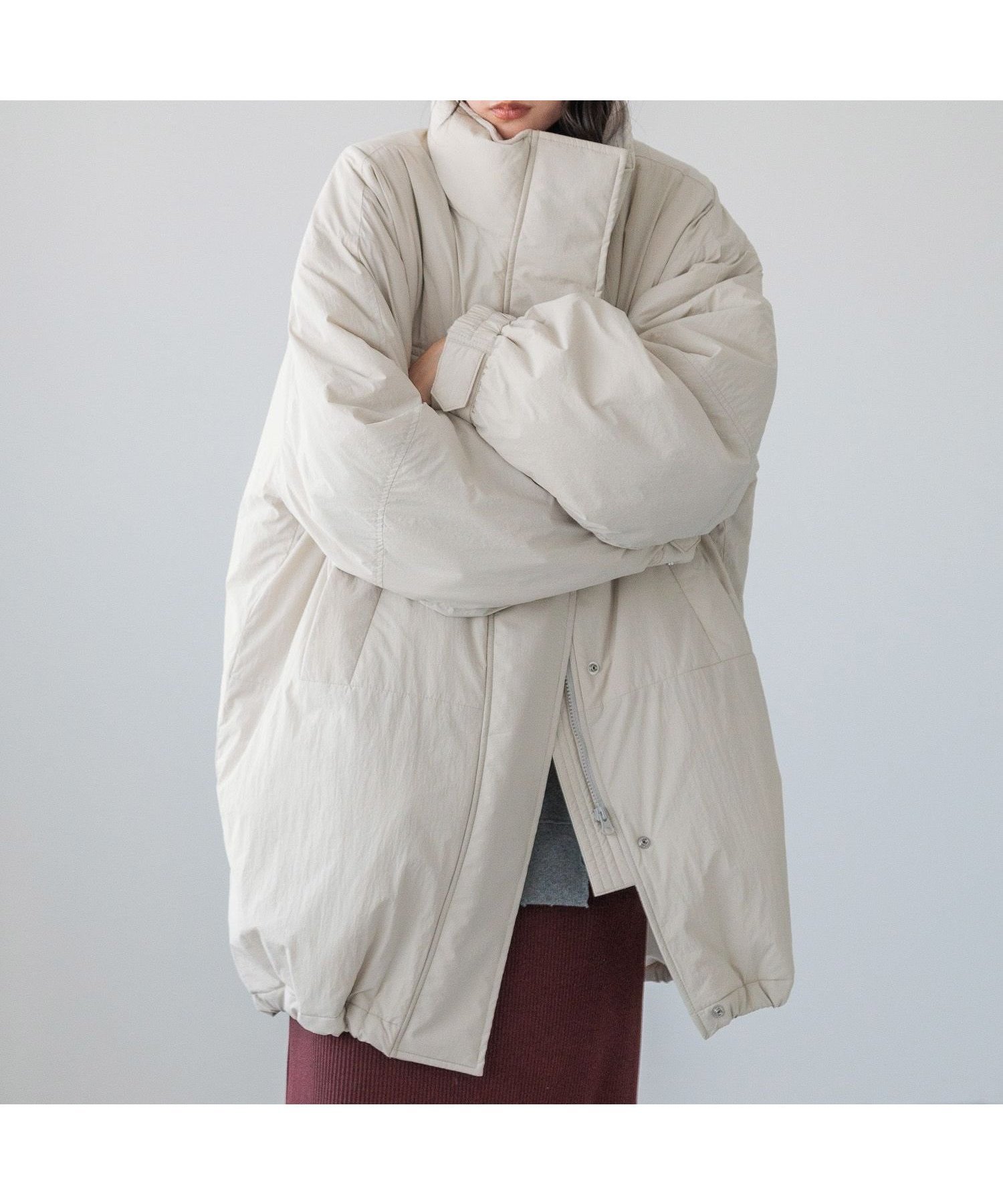 【ローリーズファーム/LOWRYS FARM】のモンスターコート インテリア・キッズ・メンズ・レディースファッション・服の通販 founy(ファニー) 　ファッション　Fashion　レディースファッション　Fashion for Women　アウター　Coat / Outerwear Collection　コート・ロングコート・ピーコート　Long Coats, Peacoats & More　おすすめ　Recommended / Our Picks　スピンドル　Spindle, Drawcord　バランス　Balance, Style Balance　ボトム　Bottoms, Lower Wear　ワッシャー　Washer, Crinkled Finish　アイボリー08|ID: prp329100004640349 ipo3291000000033454738