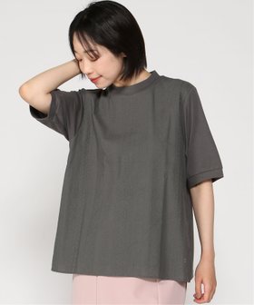 【クロコダイル/CROCODILE】のレース刺繍 ドッキング カットソー 人気、トレンドファッション・服の通販 founy(ファニー) ファッション Fashion レディースファッション Fashion for Women トップス・カットソー Cut & Sew Tops カットソー・ベーシックTシャツ Cut-and-Sewn Tops / Stretch Tees & Basics カットソー Cut and Sewn Top スタンド Stand Collar, Upright Stand ドッキング Docking, Mixed Material パープル Purple, Violet レース Lace, Lace Fabric エレガント 上品 Elegant |ID:prp329100004640351