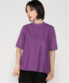 【クロコダイル/CROCODILE】のレース刺繍 ドッキング カットソー 人気、トレンドファッション・服の通販 founy(ファニー) ファッション Fashion レディースファッション Fashion for Women トップス・カットソー Cut & Sew Tops カットソー・ベーシックTシャツ Cut-and-Sewn Tops / Stretch Tees & Basics カットソー Cut and Sewn Top スタンド Stand Collar, Upright Stand ドッキング Docking, Mixed Material パープル Purple, Violet レース Lace, Lace Fabric エレガント 上品 Elegant thumbnail パープル|ID: prp329100004640351 ipo3291000000033454803