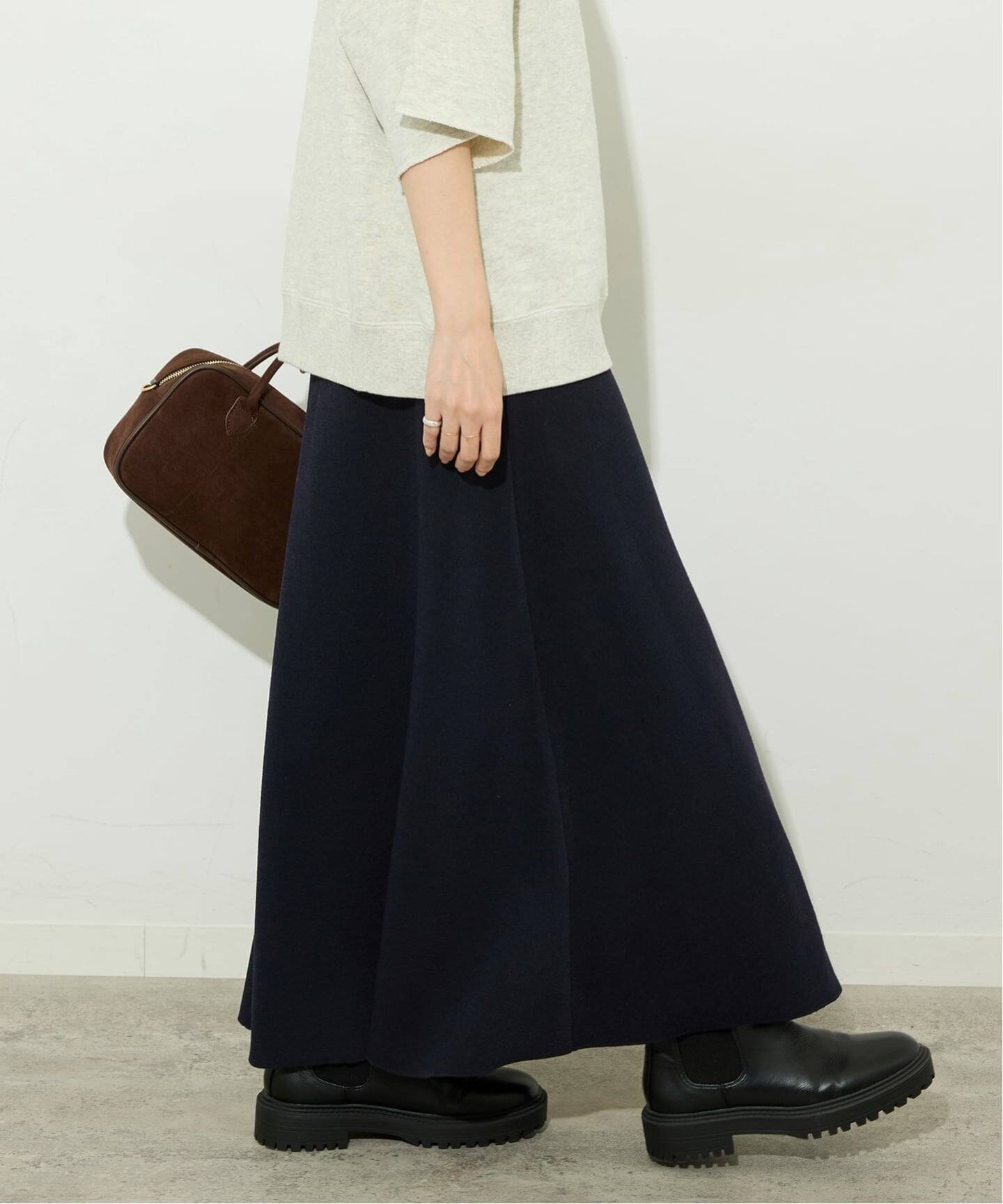 【ジャーナルスタンダード レリューム/JOURNAL STANDARD relume】のウォッシャブルダブルフェイスフレアスカート インテリア・キッズ・メンズ・レディースファッション・服の通販 founy(ファニー) 　ファッション　Fashion　レディースファッション　Fashion for Women　スカート　Skirts　Aライン・フレアスカート　A-Line & Flared Skirts　2025年　2025　2025-2026秋冬・A/W　Autumn/Winter 2025–26 AW25–26　カーディガン　Cardigan, Knitwear　シンプル　Simple, Minimal　セットアップ　Set-Up, Coordinated Outfit　ダブル　Double, Double-Breasted　フェイス　Face, Facial Design　ロング　Long, Long-Length　エレガント 上品　Elegant　ネイビー|ID: prp329100004640373 ipo3291000000033455513