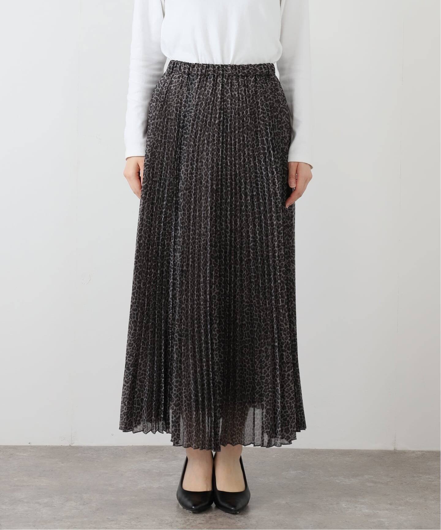 【スローブ イエナ/SLOBE IENA】のレオパードプリーツスカート インテリア・キッズ・メンズ・レディースファッション・服の通販 founy(ファニー) 　ファッション　Fashion　レディースファッション　Fashion for Women　スカート　Skirts　プリーツスカート / 上品フェミニンスタイル　Pleated Skirts　2025年　2025　2025-2026秋冬・A/W　Autumn/Winter 2025–26 AW25–26　シンプル　Simple, Minimal　トレンド　Trend, Trending Now　プリント　Print, Printed Pattern　プリーツ　Pleats, Pleated　レオパード　Leopard, Animal Print　秋　Autumn　グレー|ID: prp329100004640374 ipo3291000000033455520