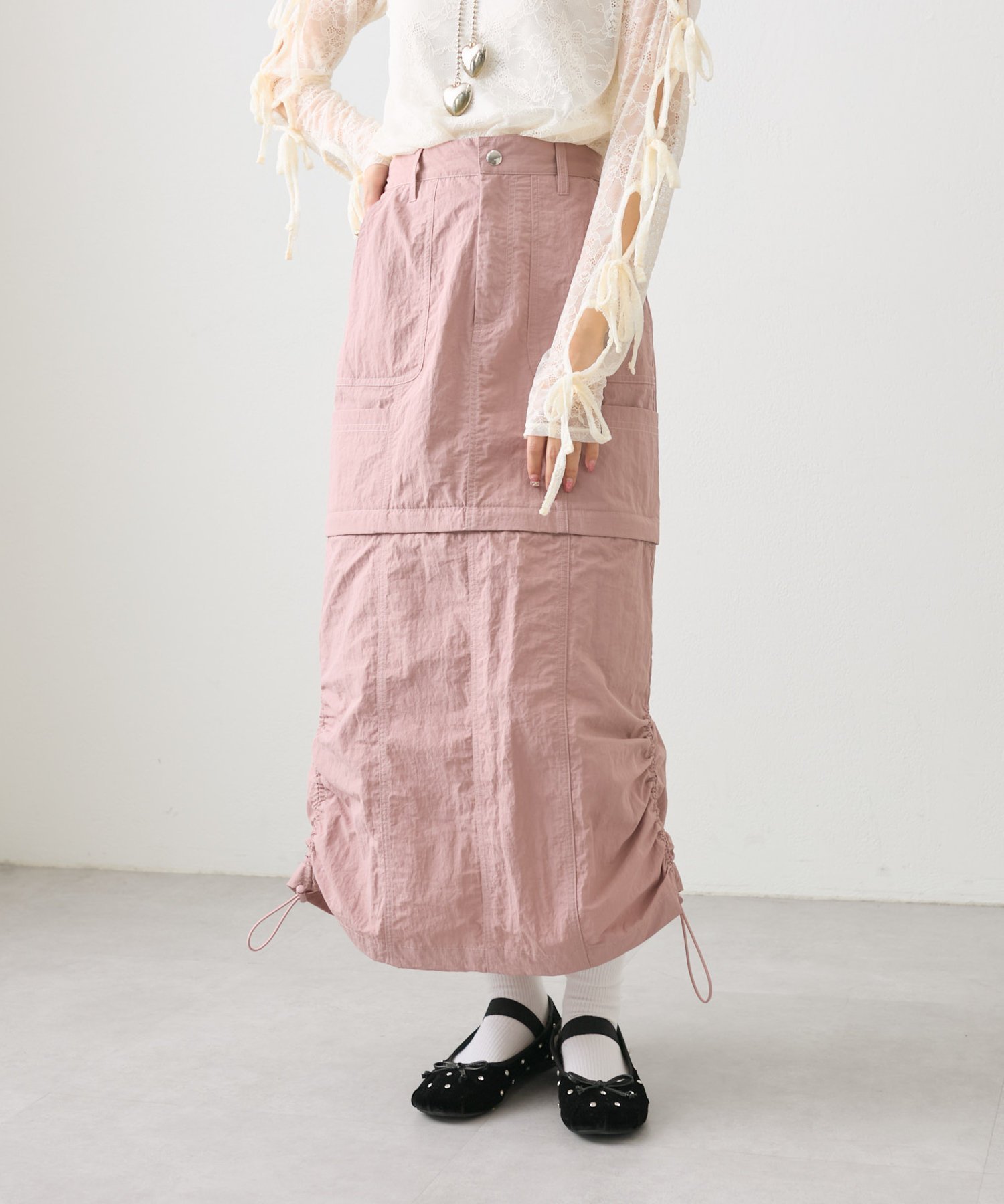 【パルグループ/PAL GROUP】の【w closet】マルチWAYカーゴスカート インテリア・キッズ・メンズ・レディースファッション・服の通販 founy(ファニー) 　ファッション　Fashion　レディースファッション　Fashion for Women　スカート　Skirts　バランス　Balance, Style Balance　ミニスカート　Mini Skirt, Short Skirt　A/W・秋冬　Autumn/Winter　ピンク|ID: prp329100004640386 ipo3291000000033455629