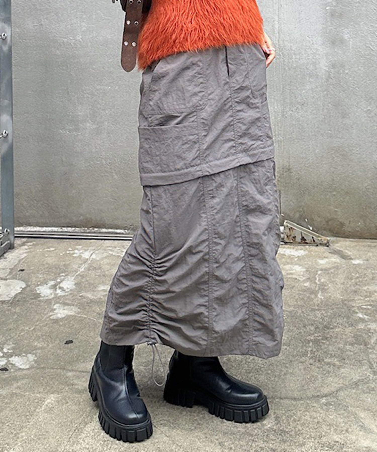 【パルグループ/PAL GROUP】の【w closet】マルチWAYカーゴスカート インテリア・キッズ・メンズ・レディースファッション・服の通販 founy(ファニー) 　ファッション　Fashion　レディースファッション　Fashion for Women　スカート　Skirts　バランス　Balance, Style Balance　ミニスカート　Mini Skirt, Short Skirt　A/W・秋冬　Autumn/Winter　グレー|ID: prp329100004640386 ipo3291000000033455631