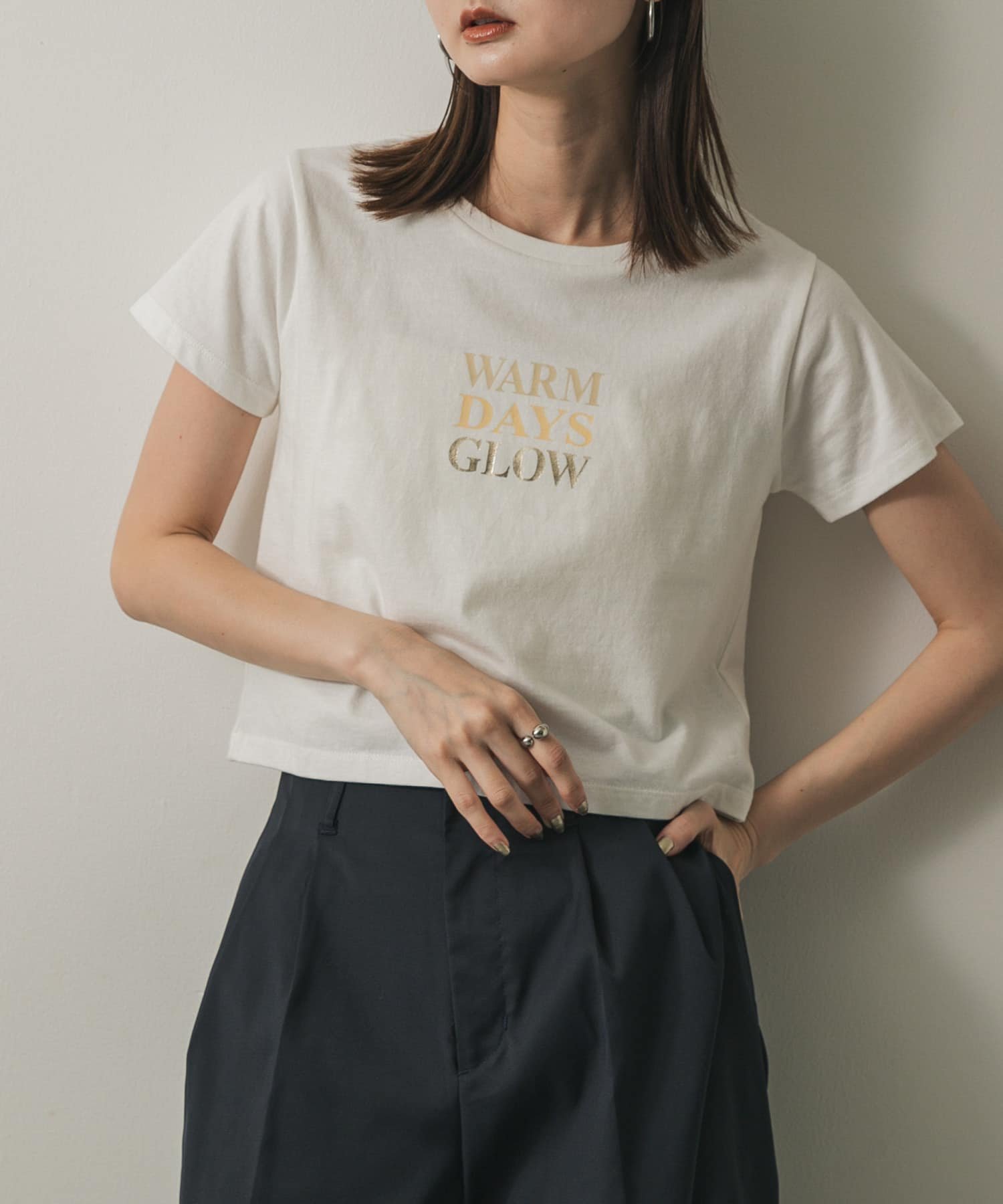 【センスオブプレイス/SENSE OF PLACE by URBAN RESEARCH】のクロップドグラフィックTシャツ(半袖) インテリア・キッズ・メンズ・レディースファッション・服の通販 founy(ファニー) 　ファッション　Fashion　レディースファッション　Fashion for Women　トップス・カットソー　Cut & Sew Tops　シャツ・ブラウス・オフィスカジュアル　Elegant Blouses & Button-Ups　ロングTシャツ・Tシャツ　Longline T-Shirts & Tees　2025年　2025　2025春夏・S/S　Spring/Summer 2025 SS25　クロップド　Cropped, Short Length　ショート　Short, Short Length　シンプル　Simple, Minimal　トレンド　Trend, Trending Now　ワイド　Wide, Wide Fit　半袖　Short Sleeve, Half Sleeve　夏　Summer　S/S・春夏　SS, Spring/Summer, Warm Season　GRAPHIC-A|ID: prp329100004640387 ipo3291000000033595569