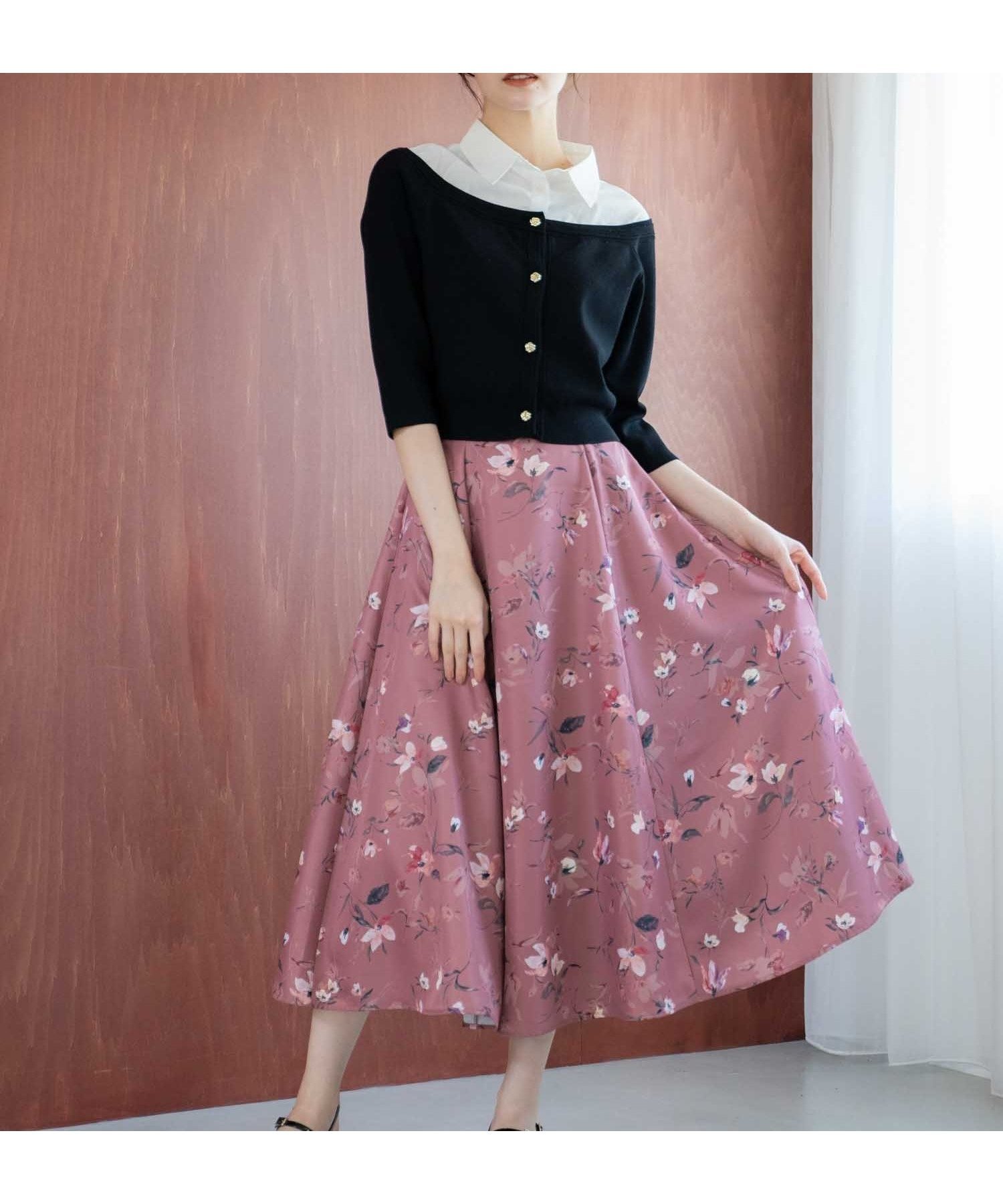 【ノエラ/Noela】のクラシカルフラワースカート インテリア・キッズ・メンズ・レディースファッション・服の通販 founy(ファニー) 　ファッション　Fashion　レディースファッション　Fashion for Women　スカート　Skirts　フレア　Flare, Flared　ポケット　Pocket, Pocket Detail　秋　Autumn　コーラル|ID: prp329100004640483 ipo3291000000033456721