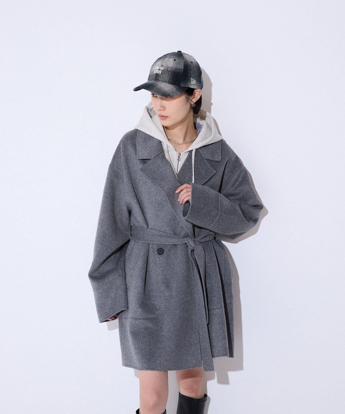 【ジーナシス/JEANASiS】のショートビーバーウールミドルコート インテリア・キッズ・メンズ・レディースファッション・服の通販 founy(ファニー) https://founy.com/ ファッション Fashion レディースファッション Fashion for Women アウター Coat / Outerwear Collection コート・ロングコート・ピーコート Long Coats, Peacoats & More インナー Innerwear ショート Short, Short Length ダウン Down, Puffer ベーシック Basic, Essential ボトム Bottoms, Lower Wear ポンチョ Poncho, Cape Style ミドル Middle Length, Mid Height ワイド Wide, Wide Fit 冬 Winter / This Winter |ID: prp329100004640504 ipo3291000000033456945