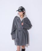 【ジーナシス/JEANASiS】のショートビーバーウールミドルコート グレー|ID: prp329100004640504 ipo3291000000033456947