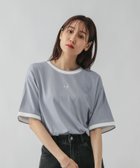 【グローバルワーク/GLOBAL WORK】の配色リブT半袖/587723 ブルージュ*ブラウン82|ID: prp329100004640521 ipo3291000000033610481