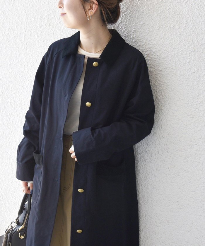 【シップス フォー ウィメン/SHIPS】のSHIPS any バルマカーン Aライン コート インテリア・キッズ・メンズ・レディースファッション・服の通販 founy(ファニー) https://founy.com/ ファッション Fashion レディースファッション Fashion for Women アウター Coat / Outerwear Collection コート・ロングコート・ピーコート Long Coats, Peacoats & More Aラインコート A-Line Coats 2025年 2025 2025-2026秋冬・A/W Autumn/Winter 2025–26 AW25–26 コーデュロイ Corduroy, Cord Fabric シンプル Simple, Minimal チェック Check, Plaid, Tartan デニム Denim, Jeans Material ピーチ Peach, Soft Touch メタル Metal, Metal Parts 秋 Autumn |ID: prp329100004640522 ipo3291000000033457070