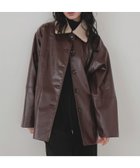 【リアン/Lian】のボア襟フェイクレザーカバーオールジャケット 人気、トレンドファッション・服の通販 founy(ファニー) ファッション Fashion レディースファッション Fashion for Women アウター Coat / Outerwear Collection レディースジャケット・軽アウター Jackets thumbnail ブラウン|ID: prp329100004640534 ipo3291000000033457210