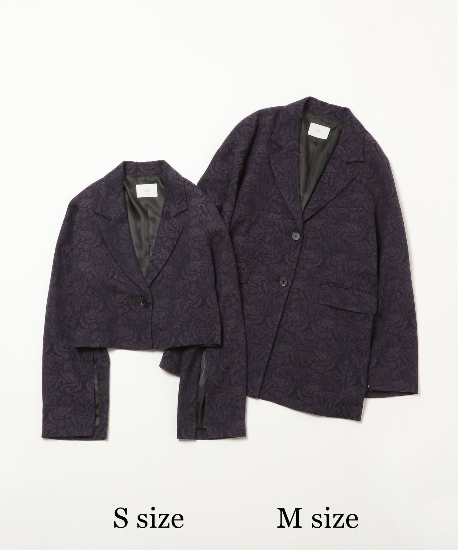 【ハレ/HARE】の【2サイズ展開/先行 】VINTAGEジャガード2WAYジャケット インテリア・キッズ・メンズ・レディースファッション・服の通販 founy(ファニー) 　ファッション　Fashion　レディースファッション　Fashion for Women　アウター　Coat / Outerwear Collection　レディースジャケット・軽アウター　Jackets　ウェーブ　Wavy Pattern　ヴィンテージ　Vintage Style　ショート　Short, Short Length　ジャケット　Jacket, Outerwear　ジーンズ　Jeans, Denim Pants　スタイリッシュ　Stylish, Fashionable　ストレート　Straight, Straight Cut　セーター　Sweater, Knitwear　デニム　Denim, Jeans Material　トレンド　Trend, Trending Now　定番　Standard, Basic Item　人気　Popular, Best Seller　バランス　Balance, Style Balance　フィット　Fit, Slim Fit　フレア　Flare, Flared　ベーシック　Basic, Essential　リボン　Ribbon, Bow　リラックス　Relax, Relaxed Fit　レース　Lace, Lace Fabric　ワイド　Wide, Wide Fit　おすすめ　Recommended / Our Picks　パープル98|ID: prp329100004640543 ipo3291000000033565712
