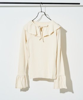 【フリークスストア/FREAK'S STORE】 アーミーフライス フリルロンT 25SS人気、トレンドファッション・服の通販 founy(ファニー) ファッション Fashion レディースファッション Fashion for Women トップス・カットソー Cut & Sew Tops ロングTシャツ・Tシャツ Longline T-Shirts & Tees 2025年 2025 2025春夏・S/S Spring/Summer 2025 SS25 インナー Innerwear カットソー Cut and Sewn Top フィット Fit, Slim Fit フリル Frill, Ruffle リボン Ribbon, Bow ヴィンテージ Vintage Style 夏 Summer S/S・春夏 SS, Spring/Summer, Warm Season |ID:prp329100004640549