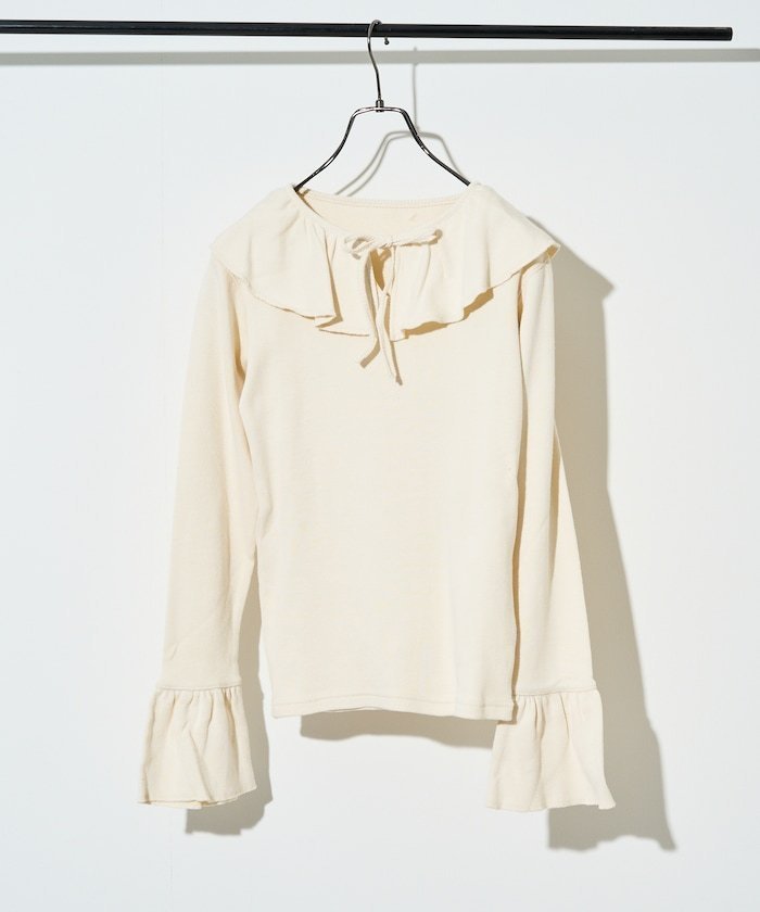 【フリークスストア/FREAK'S STORE】のアーミーフライス フリルロンT 25SS 人気、トレンドファッション・服の通販 founy(ファニー) 　ファッション　Fashion　レディースファッション　Fashion for Women　トップス・カットソー　Cut & Sew Tops　ロングTシャツ・Tシャツ　Longline T-Shirts & Tees　2025年　2025　2025春夏・S/S　Spring/Summer 2025 SS25　インナー　Innerwear　カットソー　Cut and Sewn Top　フィット　Fit, Slim Fit　フリル　Frill, Ruffle　リボン　Ribbon, Bow　ヴィンテージ　Vintage Style　夏　Summer　S/S・春夏　SS, Spring/Summer, Warm Season　 other-1|ID: prp329100004640549 ipo3291000000033457431
