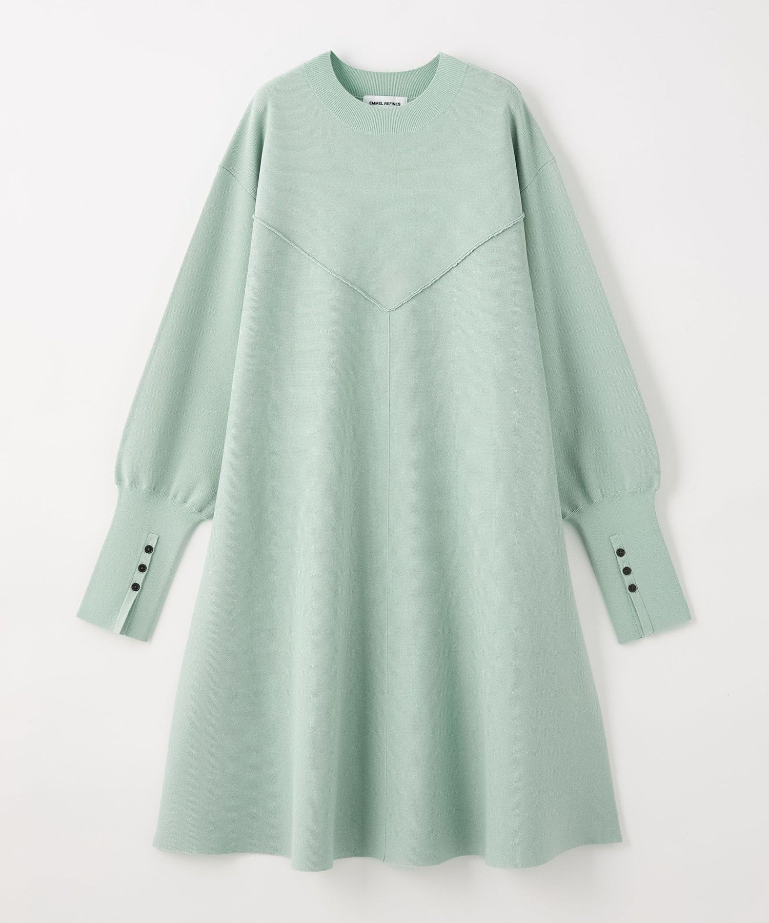 【ユナイテッドアローズ/UNITED ARROWS】のEMMEL REFINES EM Vキリカエ ミニ Aライン ワンピース インテリア・キッズ・メンズ・レディースファッション・服の通販 founy(ファニー) 　ファッション　Fashion　レディースファッション　Fashion for Women　ワンピース　Dresses　秋　Autumn　タイツ　Tights, Legwear　トレンド　Trend, Trending Now　人気　Popular, Best Seller　フィット　Fit, Slim Fit　フェミニン　Feminine, Girly　フレア　Flare, Flared　フロント　Front, Front Design　ミラノリブ　Milano Rib, Milano Stitch　ロング　Long, Long-Length　冬　Winter / This Winter　アウトレット　Outlet / Clearance　2024年　2024　2024-2025秋冬・A/W　Autumn/Winter 2024–25 AW24–25　LIME|ID: prp329100004640590 ipo3291000000033954502