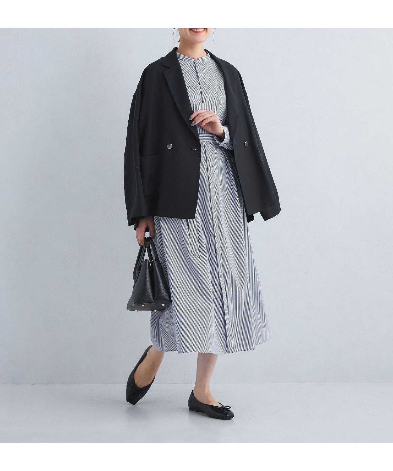 【ユナイテッドアローズ/UNITED ARROWS】のスタンド ポケット シャツ ワンピース インテリア・キッズ・メンズ・レディースファッション・服の通販 founy(ファニー) 　ファッション　Fashion　レディースファッション　Fashion for Women　ワンピース　Dresses　シャツワンピース / 1枚で着映えコーデ　Shirt Dresses　オケージョン　Occasion Wear　カーディガン　Cardigan, Knitwear　シンプル　Simple, Minimal　ジャケット　Jacket, Outerwear　スタンド　Stand Collar, Upright Stand　ストライプ　Stripe, Striped Pattern　ポケット　Pocket, Pocket Detail　エレガント 上品　Elegant　ビジネス 仕事 通勤　Business / Work / Commuting　冬　Winter / This Winter　春　Spring　その他1|ID: prp329100004640606 ipo3291000000033457989