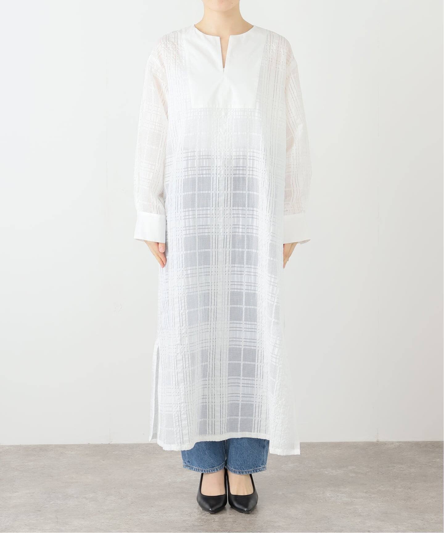 【イエナ/IENA】のチェックジャカードカフタンワンピース 人気、トレンドファッション・服の通販 founy(ファニー) 　ファッション　Fashion　レディースファッション　Fashion for Women　ワンピース　Dresses　 other-1|ID: prp329100004640631 ipo3291000000033611018