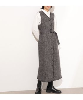 【エヌ ナチュラルビューティーベーシック/N.Natural Beauty basic】のツイーディーフリンジジャンスカ 人気、トレンドファッション・服の通販 founy(ファニー) ファッション Fashion レディースファッション Fashion for Women カットソー Cut and Sewn Top タートル Turtleneck, Turtle Collar ツイード Twill, Twill Weave フロント Front, Front Design メランジ Melange, Mixed Yarn リラックス Relax, Relaxed Fit ロング Long, Long-Length A/W・秋冬 Autumn/Winter |ID:prp329100004640680