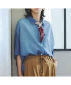 【エルーラ/Elura】のデニム5分袖シャツ/581939 人気、トレンドファッション・服の通販 founy(ファニー) ファッション Fashion レディースファッション Fashion for Women トップス・カットソー Cut & Sew Tops シャツ・ブラウス・オフィスカジュアル Elegant Blouses & Button-Ups おすすめ Recommended / Our Picks インナー Innerwear シンプル Simple, Minimal タンク Tank Top, Sleeveless Top デニム Denim, Jeans Material トレンド Trend, Trending Now thumbnail ブルー85|ID: prp329100004640813 ipo3291000000033612804