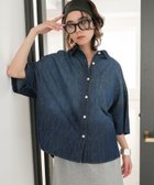 【エルーラ/Elura】のデニム5分袖シャツ/581939 人気、トレンドファッション・服の通販 founy(ファニー) ファッション Fashion レディースファッション Fashion for Women トップス・カットソー Cut & Sew Tops シャツ・ブラウス・オフィスカジュアル Elegant Blouses & Button-Ups おすすめ Recommended / Our Picks インナー Innerwear シンプル Simple, Minimal タンク Tank Top, Sleeveless Top デニム Denim, Jeans Material トレンド Trend, Trending Now thumbnail ネイビー88|ID: prp329100004640813 ipo3291000000033612805