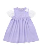 【その他のブランド/Other】のストライプチェック袖リボンオフショルワンピース(90~130cm) パープル|ID: prp329100004640863 ipo3291000000033461709