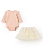 【ナルミヤ オンライン/NARUMIYA ONELINE / KIDS】のチュールスカート+ロンパースセット サーモン ピンク|ID: prp329100004640895 ipo3291000000033462263