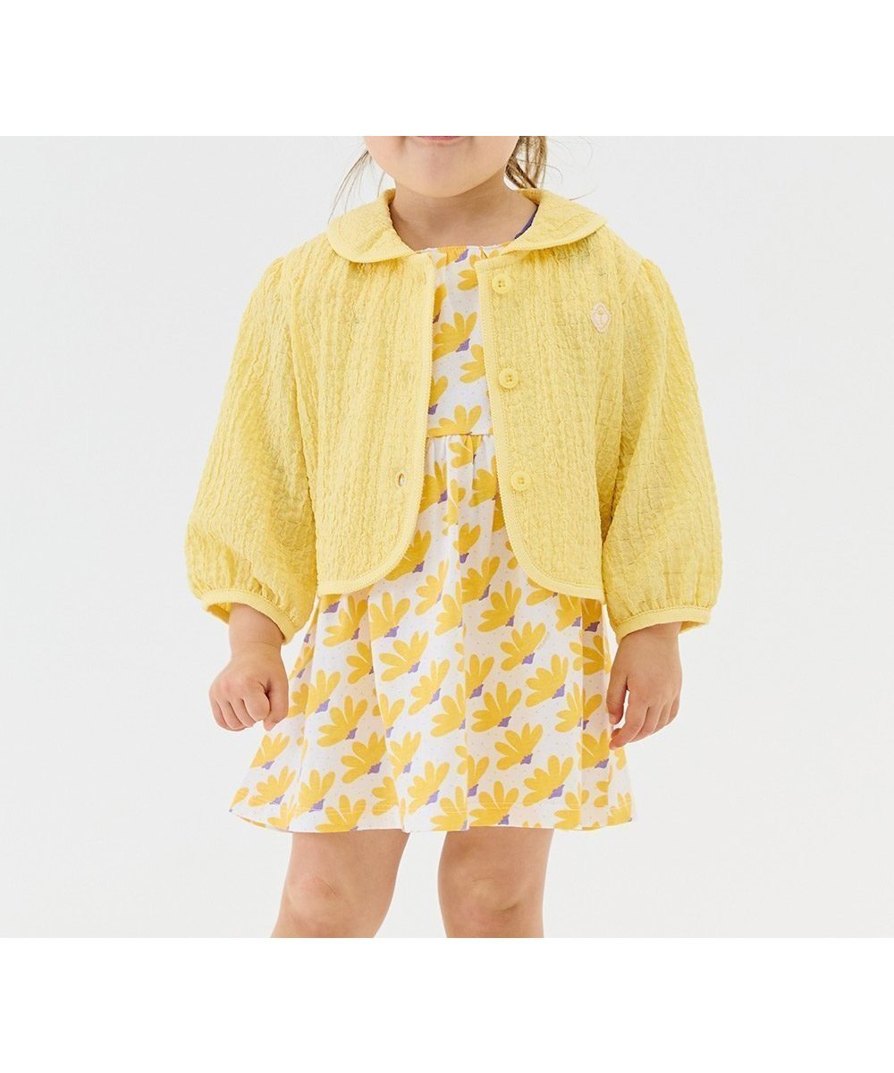 【モイモルン/moimoln / KIDS】のココカーディガン インテリア・キッズ・メンズ・レディースファッション・服の通販 founy(ファニー) 　ファッション　Fashion　キッズファッション　Fashion for Kids　カーディガン　Cardigan, Knitwear　デニム　Denim, Jeans Material　フィット　Fit, Slim Fit　夏　Summer　イエロー|ID: prp329100004640905 ipo3291000000033462394