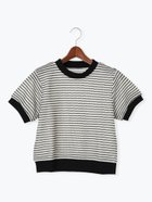 【テチチ/Te chichi】のシアーボーダー半袖プルオーバー オフホワイト|ID: prp329100004641025 ipo3291000000033596720