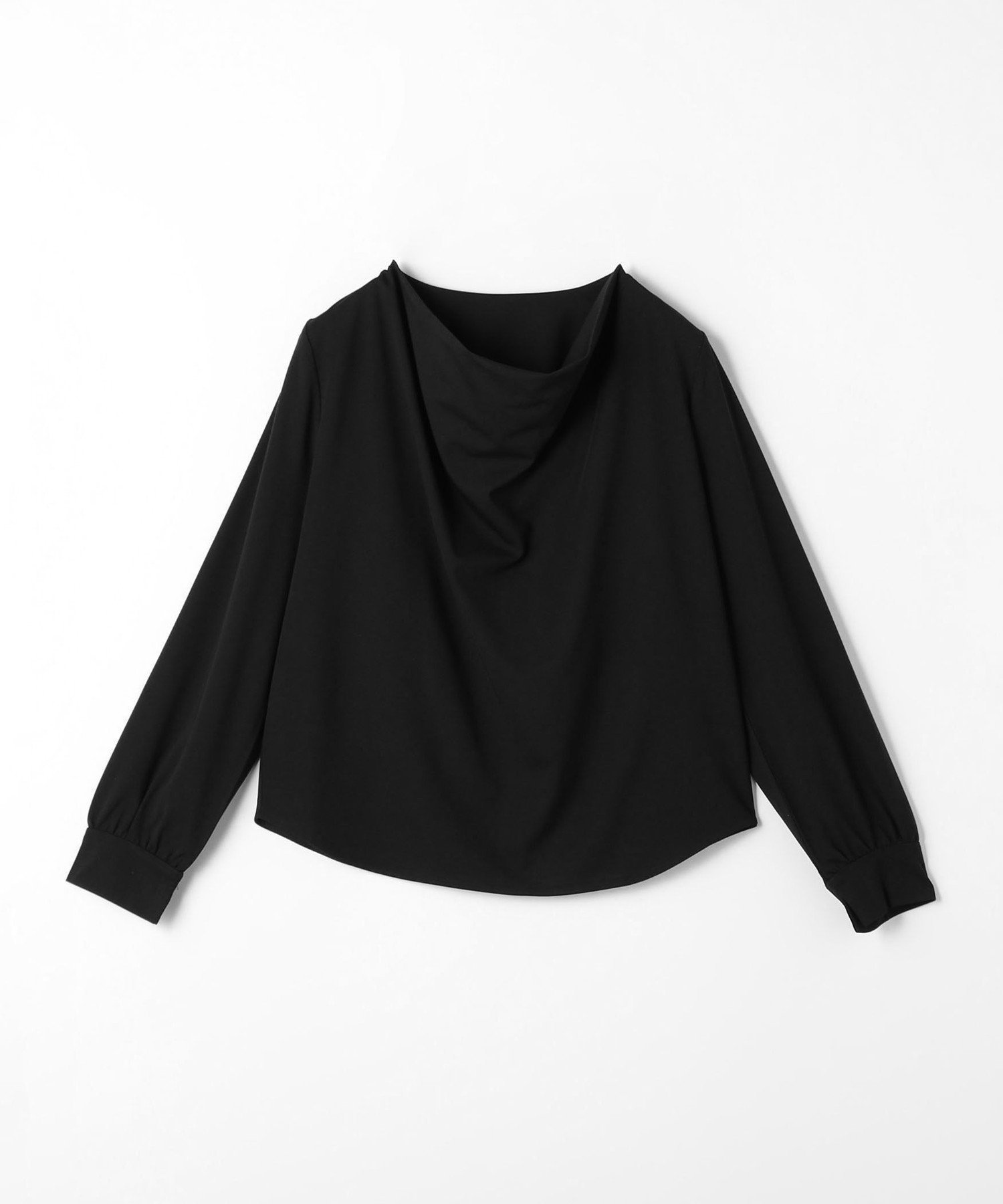 【ユナイテッドアローズ/UNITED ARROWS】のドレープネック プルオーバー カットソー インテリア・キッズ・メンズ・レディースファッション・服の通販 founy(ファニー) 　ファッション　Fashion　レディースファッション　Fashion for Women　トップス・カットソー　Cut & Sew Tops　カジュアルプルオーバー・ニットトップス　Pullovers & Knit Tops / Casual Pullovers　カットソー・ベーシックTシャツ　Cut-and-Sewn Tops / Stretch Tees & Basics　カットソー　Cut and Sewn Top　シンプル　Simple, Minimal　エレガント 上品　Elegant　ビジネス 仕事 通勤　Business / Work / Commuting　冬　Winter / This Winter　春　Spring　BLACK|ID: prp329100004641040 ipo3291000000033465570