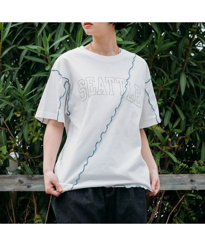 【フリークスストア/FREAK'S STORE】の配色ロゴメローTシャツ 24SS インテリア・キッズ・メンズ・レディースファッション・服の通販 founy(ファニー) 　ファッション　Fashion　レディースファッション　Fashion for Women　トップス・カットソー　Cut & Sew Tops　シャツ・ブラウス・オフィスカジュアル　Elegant Blouses & Button-Ups　ロングTシャツ・Tシャツ　Longline T-Shirts & Tees　2024年　2024　2024春夏・S/S　Spring/Summer 2024 SS24　おすすめ　Recommended / Our Picks　キャップ　Cap, Baseball Cap　バランス　Balance, Style Balance　ビスチェ　Bustier, Corset Top　フェミニン　Feminine, Girly　ボトム　Bottoms, Lower Wear　ワイド　Wide, Wide Fit　夏　Summer　定番　Standard, Basic Item　S/S・春夏　SS, Spring/Summer, Warm Season　オフホワイト|ID: prp329100004641044 ipo3291000000033465660