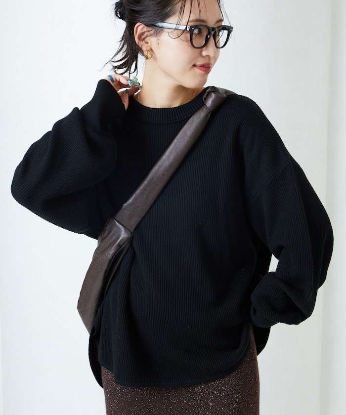 【フリークスストア/FREAK'S STORE】の片畦 ラウンド コットン プルオーバー ニット【限定展開】 24AW インテリア・キッズ・メンズ・レディースファッション・服の通販 founy(ファニー) 　ファッション　Fashion　レディースファッション　Fashion for Women　トップス・カットソー　Cut & Sew Tops　ニット　Knit Tops & Sweaters　カジュアルプルオーバー・ニットトップス　Pullovers & Knit Tops / Casual Pullovers　2024年　2024　2024-2025秋冬・A/W　Autumn/Winter 2024–25 AW24–25　冬　Winter / This Winter　おすすめ　Recommended / Our Picks　シンプル　Simple, Minimal　ベスト　Vest, Waistcoat　ラウンド　Round, Round Neck　定番　Standard, Basic Item　畦　Ribbed Knit　A/W・秋冬　Autumn/Winter　ブラック|ID: prp329100004641122 ipo3291000000033467103