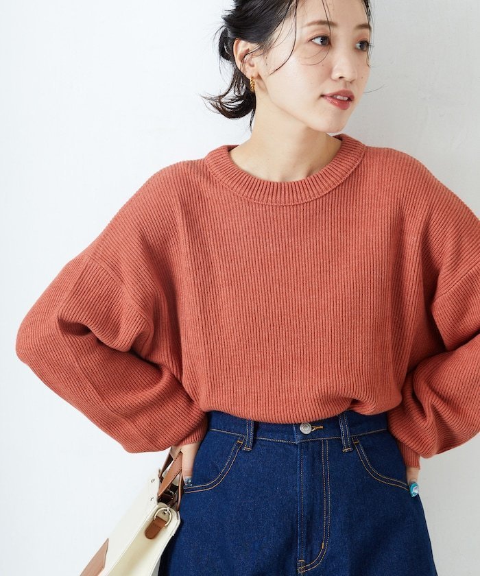 【フリークスストア/FREAK'S STORE】の片畦 ラウンド コットン プルオーバー ニット【限定展開】 24AW インテリア・キッズ・メンズ・レディースファッション・服の通販 founy(ファニー) 　ファッション　Fashion　レディースファッション　Fashion for Women　トップス・カットソー　Cut & Sew Tops　ニット　Knit Tops & Sweaters　カジュアルプルオーバー・ニットトップス　Pullovers & Knit Tops / Casual Pullovers　2024年　2024　2024-2025秋冬・A/W　Autumn/Winter 2024–25 AW24–25　冬　Winter / This Winter　おすすめ　Recommended / Our Picks　シンプル　Simple, Minimal　ベスト　Vest, Waistcoat　ラウンド　Round, Round Neck　定番　Standard, Basic Item　畦　Ribbed Knit　A/W・秋冬　Autumn/Winter　オレンジ|ID: prp329100004641122 ipo3291000000033467106