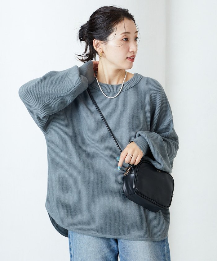 【フリークスストア/FREAK'S STORE】の片畦 ラウンド コットン プルオーバー ニット【限定展開】 24AW インテリア・キッズ・メンズ・レディースファッション・服の通販 founy(ファニー) 　ファッション　Fashion　レディースファッション　Fashion for Women　トップス・カットソー　Cut & Sew Tops　ニット　Knit Tops & Sweaters　カジュアルプルオーバー・ニットトップス　Pullovers & Knit Tops / Casual Pullovers　2024年　2024　2024-2025秋冬・A/W　Autumn/Winter 2024–25 AW24–25　冬　Winter / This Winter　おすすめ　Recommended / Our Picks　シンプル　Simple, Minimal　ベスト　Vest, Waistcoat　ラウンド　Round, Round Neck　定番　Standard, Basic Item　畦　Ribbed Knit　A/W・秋冬　Autumn/Winter　サックスブルー|ID: prp329100004641122 ipo3291000000033467108
