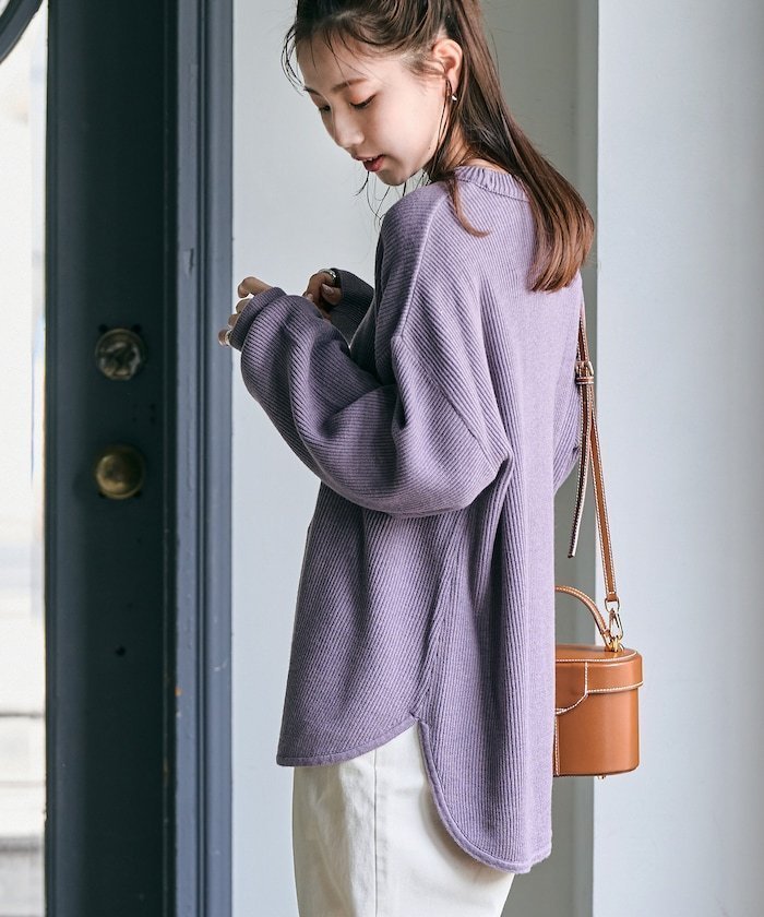 【フリークスストア/FREAK'S STORE】の片畦 ラウンド コットン プルオーバー ニット【限定展開】 24AW インテリア・キッズ・メンズ・レディースファッション・服の通販 founy(ファニー) 　ファッション　Fashion　レディースファッション　Fashion for Women　トップス・カットソー　Cut & Sew Tops　ニット　Knit Tops & Sweaters　カジュアルプルオーバー・ニットトップス　Pullovers & Knit Tops / Casual Pullovers　2024年　2024　2024-2025秋冬・A/W　Autumn/Winter 2024–25 AW24–25　冬　Winter / This Winter　おすすめ　Recommended / Our Picks　シンプル　Simple, Minimal　ベスト　Vest, Waistcoat　ラウンド　Round, Round Neck　定番　Standard, Basic Item　畦　Ribbed Knit　A/W・秋冬　Autumn/Winter　パープル|ID: prp329100004641122 ipo3291000000033467112