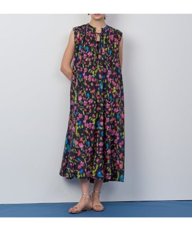 【ハウス オブ ロータス/HOUSE OF LOTUS】 マルチフラワーノースリーブワンピース人気、トレンドファッション・服の通販 founy(ファニー) ファッション Fashion レディースファッション Fashion for Women ワンピース Dresses おすすめ Recommended / Our Picks ギャザー Gathered, Ruffled スタンド Stand Collar, Upright Stand ノースリーブ Sleeveless, No-Sleeve フレア Flare, Flared A/W・秋冬 Autumn/Winter |ID:prp329100004641176