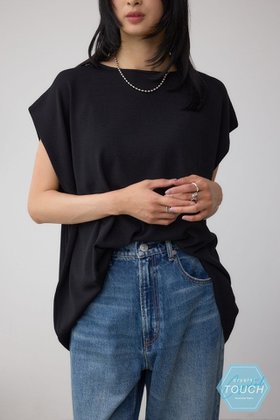 【アズール バイ マウジー/AZUL by moussy】のC/T冷感 バックスリットワイドニット 人気、トレンドファッション・服の通販 founy(ファニー) ファッション Fashion レディースファッション Fashion for Women トップス・カットソー Cut & Sew Tops ニット Knit Tops & Sweaters シンプル Simple, Minimal スリーブ Sleeve, Long Sleeve / Short Sleeve デニム Denim, Jeans Material フレンチ French, French Style リラックス Relax, Relaxed Fit |ID:prp329100004641211