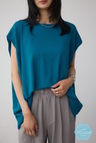 【アズール バイ マウジー/AZUL by moussy】のC/T冷感 バックスリットワイドニット 人気、トレンドファッション・服の通販 founy(ファニー) ファッション Fashion レディースファッション Fashion for Women トップス・カットソー Cut & Sew Tops ニット Knit Tops & Sweaters シンプル Simple, Minimal スリーブ Sleeve, Long Sleeve / Short Sleeve デニム Denim, Jeans Material フレンチ French, French Style リラックス Relax, Relaxed Fit thumbnail D/GRN3|ID: prp329100004641211 ipo3291000000033555853