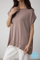 【アズール バイ マウジー/AZUL by moussy】のC/T冷感 バックスリットワイドニット 人気、トレンドファッション・服の通販 founy(ファニー) ファッション Fashion レディースファッション Fashion for Women トップス・カットソー Cut & Sew Tops ニット Knit Tops & Sweaters シンプル Simple, Minimal スリーブ Sleeve, Long Sleeve / Short Sleeve デニム Denim, Jeans Material フレンチ French, French Style リラックス Relax, Relaxed Fit thumbnail D/BEG3|ID: prp329100004641211 ipo3291000000033555854