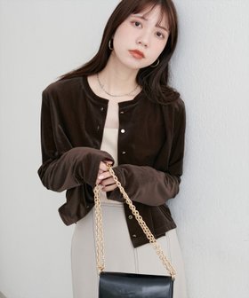 【ナチュラルクチュール/natural couture】のクルーネックシアーベロアカーデ 人気、トレンドファッション・服の通販 founy(ファニー) ファッション Fashion レディースファッション Fashion for Women トップス・カットソー Cut & Sew Tops ベロアトップス Velour Tops / Velvet-Look Items カットソー Cut and Sewn Top カーディガン Cardigan, Knitwear スニーカー Sneakers, Trainers デコルテ Décolleté, Neckline デニム Denim, Jeans Material なめらか Smooth, Silky Texture フレア Flare, Flared ベロア Velour, Soft Velvet ポケット Pocket, Pocket Detail 羽織 Haori, Light Jacket リュクス Luxury, Elegant, High-End, Chic 再入荷 Restock / Back in Stock おすすめ Recommended / Our Picks エレガント 上品 Elegant 2025年 2025 2025-2026秋冬・A/W Autumn/Winter 2025–26 AW25–26 |ID:prp329100004641265