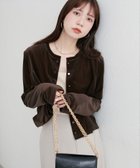 【ナチュラルクチュール/natural couture】のクルーネックシアーベロアカーデ 人気、トレンドファッション・服の通販 founy(ファニー) ファッション Fashion レディースファッション Fashion for Women トップス・カットソー Cut & Sew Tops ベロアトップス Velour Tops / Velvet-Look Items カットソー Cut and Sewn Top カーディガン Cardigan, Knitwear スニーカー Sneakers, Trainers デコルテ Décolleté, Neckline デニム Denim, Jeans Material なめらか Smooth, Silky Texture フレア Flare, Flared ベロア Velour, Soft Velvet ポケット Pocket, Pocket Detail 羽織 Haori, Light Jacket リュクス Luxury, Elegant, High-End, Chic 再入荷 Restock / Back in Stock おすすめ Recommended / Our Picks エレガント 上品 Elegant 2025年 2025 2025-2026秋冬・A/W Autumn/Winter 2025–26 AW25–26 thumbnail ブラウン|ID: prp329100004641265 ipo3291000000033845673