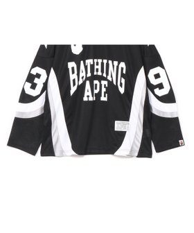 【アベイシングエイプ/A BATHING APE / MEN】のLINE CAMO JACQUARD LOGO RELAXED FIT ICE HOCKEY JERSEY 人気、トレンドファッション・服の通販 founy(ファニー) ファッション Fashion メンズファッション Fashion for Men スポーツ Sports, Activewear フロント Front, Front Design |ID:prp329100004641324