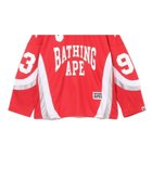 【アベイシングエイプ/A BATHING APE / MEN】のLINE CAMO JACQUARD LOGO RELAXED FIT ICE HOCKEY JERSEY 人気、トレンドファッション・服の通販 founy(ファニー) ファッション Fashion メンズファッション Fashion for Men スポーツ Sports, Activewear フロント Front, Front Design thumbnail RED|ID: prp329100004641324 ipo3291000000033885524
