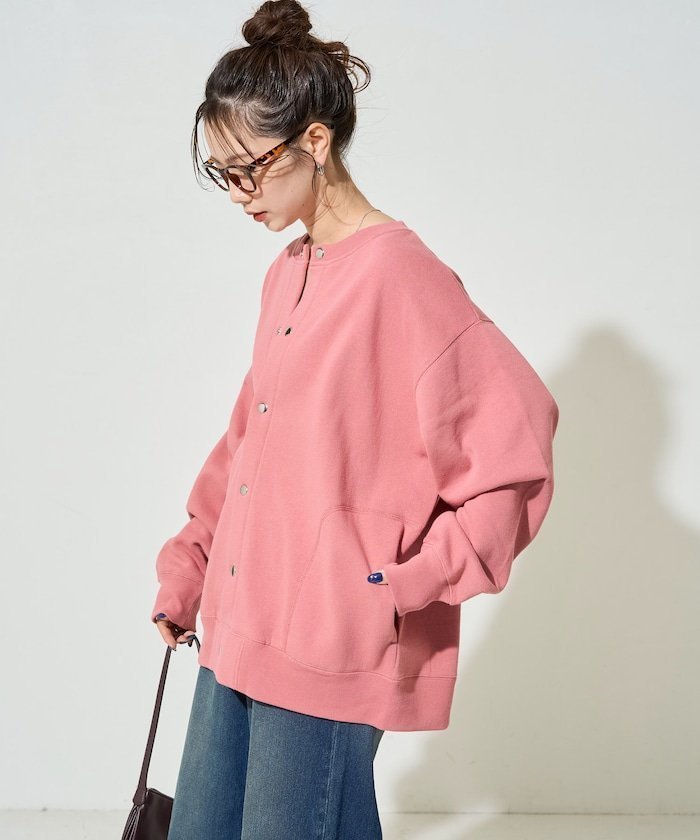 【フリークスストア/FREAK'S STORE】のヘビーウェイト スウェット スナップ カーディガン【限定展開】 25AW インテリア・キッズ・メンズ・レディースファッション・服の通販 founy(ファニー) 　ファッション　Fashion　レディースファッション　Fashion for Women　トップス・カットソー　Cut & Sew Tops　カーディガン・羽織り　Layered Style Cardigans　レディースパーカー・カジュアルフーディー　Casual Hoodies & Sweatshirts　スウェット・クルーネックトップス　Sweatshirts & Crewnecks / Relaxed Fit Sweat Tops　インナー　Innerwear　カーディガン　Cardigan, Knitwear　シルバー　Silver, Metallic Silver　スウェット / スエット　Sweatshirt, Sweatwear　ハイネック　High Neck, Mock Neck　バランス　Balance, Style Balance　ベーシック　Basic, Essential　ボトム　Bottoms, Lower Wear　ロング　Long, Long-Length　A/W・秋冬　Autumn/Winter　冬　Winter / This Winter　おすすめ　Recommended / Our Picks　2025年　2025　2025-2026秋冬・A/W　Autumn/Winter 2025–26 AW25–26　ピンク|ID: prp329100004641341 ipo3291000000033621263