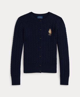【ラルフローレン/RALPH LAUREN / KIDS】の(ガールズ 7才~16才)Polo ベア ミニケーブル コットン カーディガン 人気、トレンドファッション・服の通販 founy(ファニー) ファッション Fashion キッズファッション Fashion for Kids カフス Cuff Design カーディガン Cardigan, Knitwear 人気 Popular, Best Seller 長袖 Long Sleeve, Full Sleeve リブニット Rib Knit, Ribbed Knit |ID:prp329100004641349