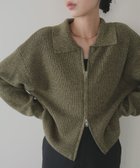 【リアン/Lian】のダブルジップポロニットカーディガン 人気、トレンドファッション・服の通販 founy(ファニー) ファッション Fashion レディースファッション Fashion for Women トップス・カットソー Cut & Sew Tops ニット Knit Tops & Sweaters カーディガン・羽織り Layered Style Cardigans カーディガン Cardigan, Knitwear トレンド Trend, Trending Now thumbnail カーキ|ID: prp329100004641401 ipo3291000000034493380