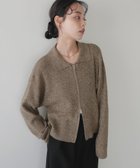 【リアン/Lian】のダブルジップポロニットカーディガン ブラウン|ID: prp329100004641401 ipo3291000000034728195