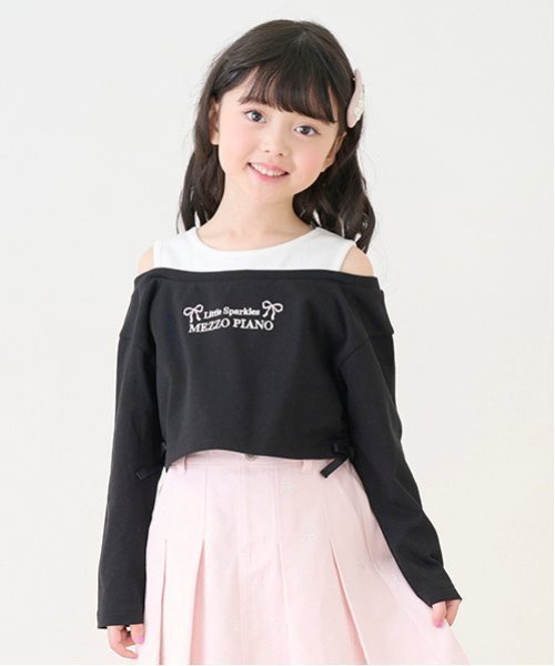 【ナルミヤ オンライン/NARUMIYA ONELINE / KIDS】のレイヤード風短丈 長袖Tシャツ インテリア・キッズ・メンズ・レディースファッション・服の通販 founy(ファニー) https://founy.com/ ファッション Fashion キッズファッション Fashion for Kids インナー Innerwear シンプル Simple, Minimal タンク Tank Top, Sleeveless Top ドッキング Docking, Mixed Material パターン Pattern, Design Print ポケット Pocket, Pocket Detail 長袖 Long Sleeve, Full Sleeve |ID: prp329100004641409 ipo3291000000033471085